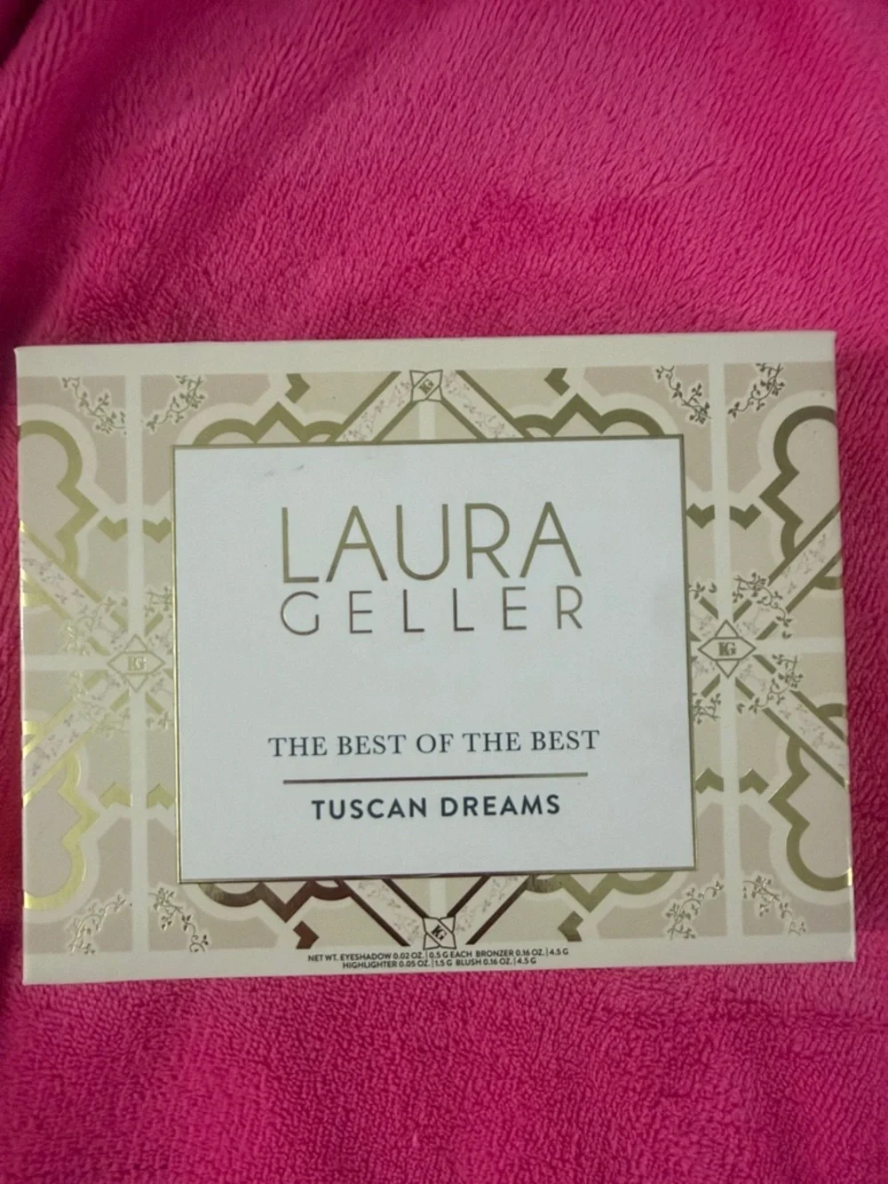 Laura Geller Tuscan Dreams Palette - Cream and Gold Box